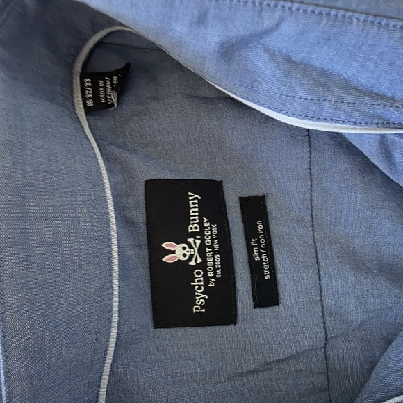 psycho Bunny by Robert Godley Men’s Dress Shirt – Slim Fit, Non-Iron, Stretch – - Picture 5 of 11